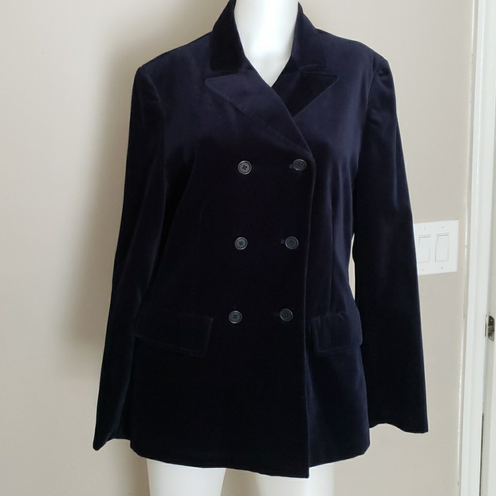 Gap blue velvet jacket